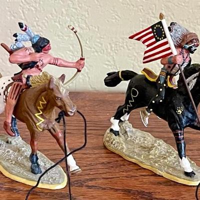 King & Country The West Metal Figurines- TW04 American Flag Retired, TW10 Red Knife Retired