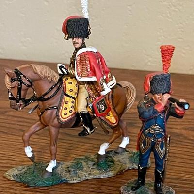  King & Country Age Of Napoleon French Artillery Officer &  2006 French Calvary Officer Toy Soldier Metal