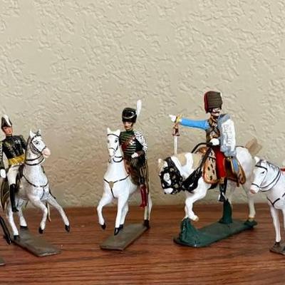 7 Metal Toy Soldier Figurines - JR Miniatures, Made In France Lannes, CBG Mignot, And More
