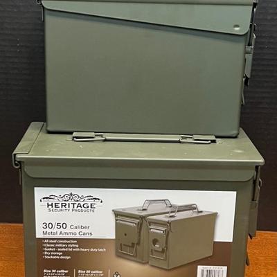 Heritage Security Products 30 And 50 Caliber Metal Ammo Cans 