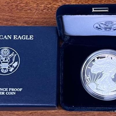 2007 American Eagle One Ounce Proof Silver Coin With Case And Box