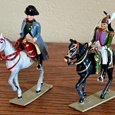 Lucotte France Toy Soldier Figurines - Napoleon And Baraguey D'hilliers Metal 