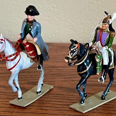 Lucotte France Toy Soldier Figurines - Napoleon And Baraguey D'hilliers Metal 