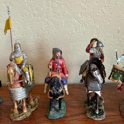 5 Del Prado Collection Metal Toy Soldiers - Atilla The Hun - Mongol - Drummer Mameluke Guard - Tarkhan Hero 