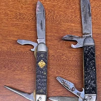 (2) Vintage Camillus Pocket Knives - 1 Cub Scouts 
