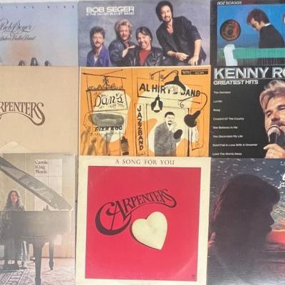 Assorted Vintage Albums - Bob Seger, Boz Scaggs, Carpenters, Kenny Rogers, Carol King, And More