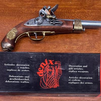 Denix Authentic Replica 18th Century Pirate Flint Lock Pistol With Box Reference Number 1270