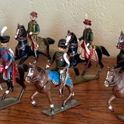 11 - C. B. G. Mignot France Mounted Soldiers - Metal Toy Soldiers 