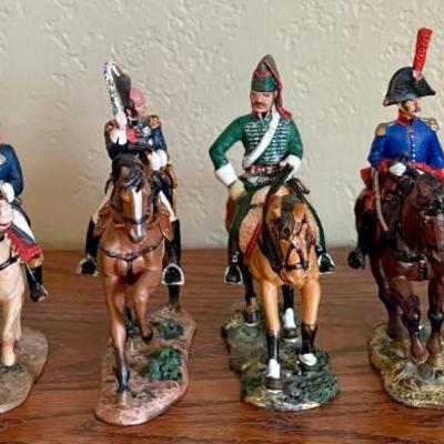 6 Del Prado Collection Metal Toy Soldiers - Mareheval Davout - General Bonaparte - Pandours - Somosierra