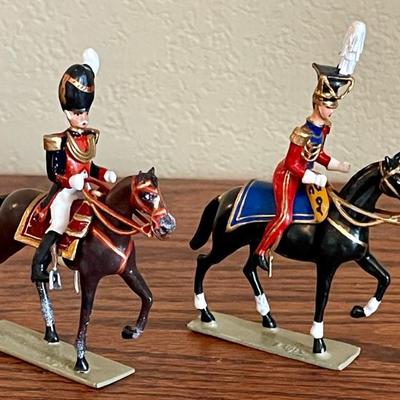 Lucotte France Toy Soldier Figurines - Lepic And Dutch Red Lancer Metal 