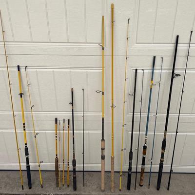 Lot Of Assorted Fishing Rods - Primarily Eagle Claw 