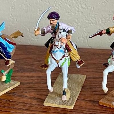 3 Trophy Miniatures Mameluke Mounted Warriors Toy Soldiers Metal 