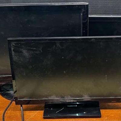 3 Small Monitors - LG, RCA, And Insignia (as Is) 