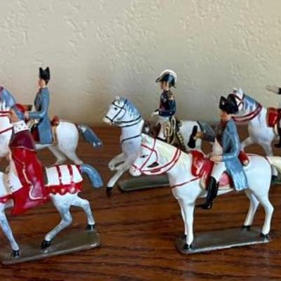 8 - C. B. G. Mignot France Vintage Mounted Soldier Metal Toy Soldier 