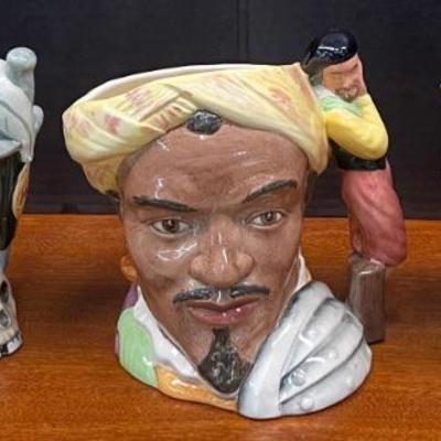 Royal Doulton 1982 The Shakespearean Collection - Hamlet D6672, Othello D6673, And Macbeth D6667 7.5" Toby Mug