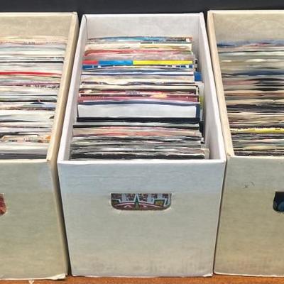 Large Lot Of Assorted Vintage 45's - Madonna, Elton John, Talking Heads, And More