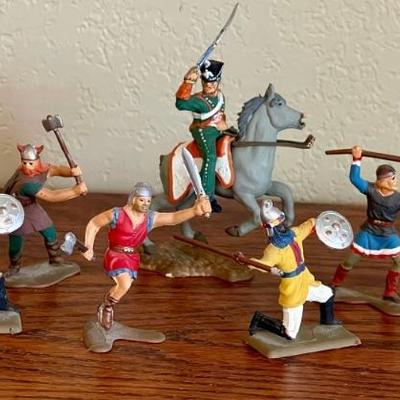 Vintage Timpo Toys Viking Soldiers Plastic 