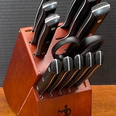 J. A. Henckels 13 Piece Knife Set With Block