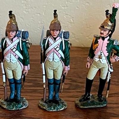 King & Country The Age Of Napoleon 2009 Dragoons & Officer Standing Attention Toy Soldier Metal 