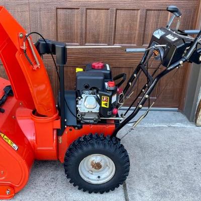 Ariens Deluxe 28 Inch Gas Powered Snow Blower Model 921030 With Auto Turn Steering 