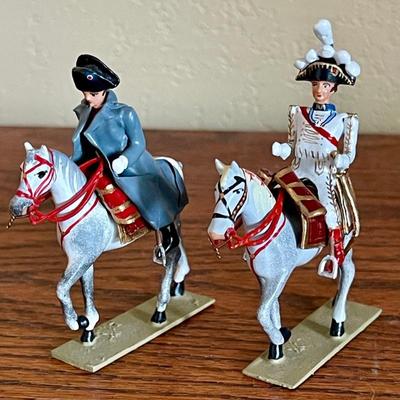 Lucotte France Toy Soldier Figurines - Napoleon Winter, Mounted Murat Marshall Metal 