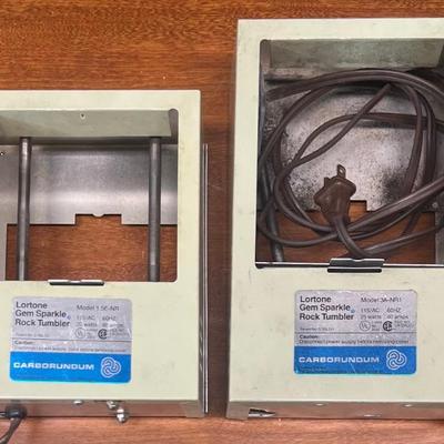 2 Lortone Gem Sparkle Rock Tumblers Model 1.5E-NR And Model 3A-NR1 For Parts (as Is)