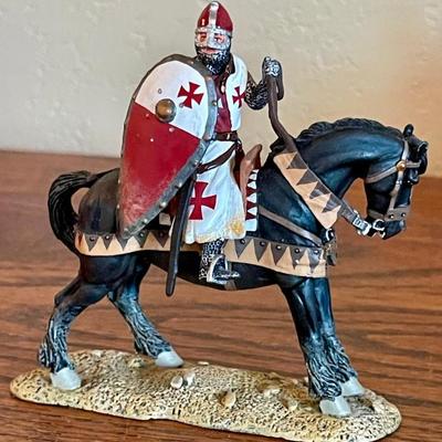 King & Country Crusader Cross And Crescent  2006 Mounted Knight With Shield Toy Soldier Metal