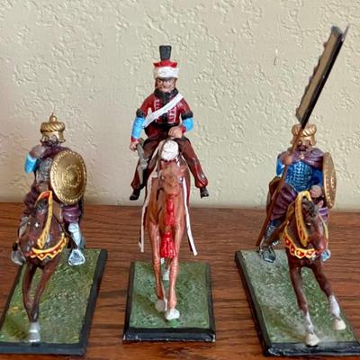 3 Alymer Spain Metal Toy Mounted Soldiers - Lead Of 1er Empire - Camel - Rare Riders 