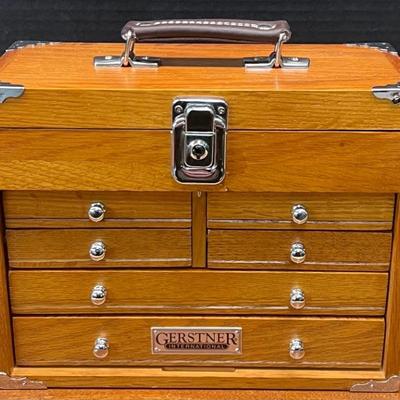 Gerstner International Miniature Oak Chest With Keys (as Is)