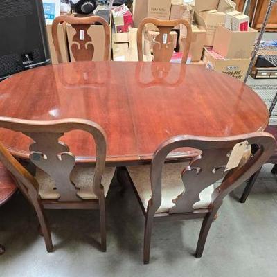 #5514 • Wooden Dining Table with (4) Chairs
