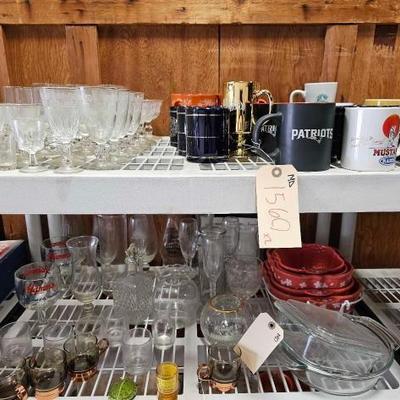 #1560 • Glassware, Mugs, Glasses, Pyrex and Anchor
