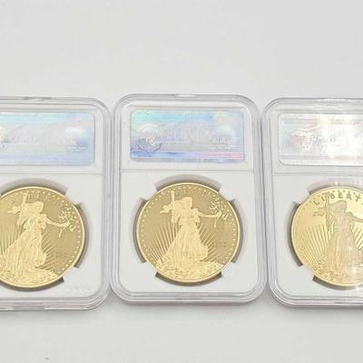 #638 • (3) 2022 1oz Fine Gold $50 American Eagle Coin
