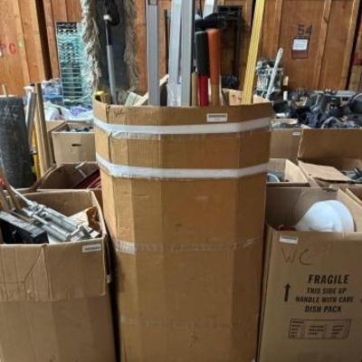 #3148 • Box Includes Mop Hand Tools & Furniture Doilles & KeyBox & Levels & More
