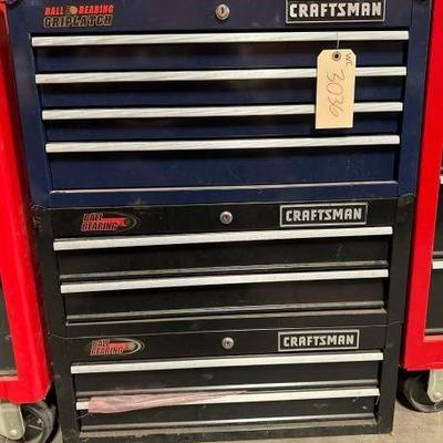 #3036 • 2 Stacking Craftsman Toolbox blue & black
