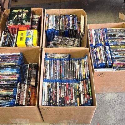 #1116 • 5 Boxes of Blu-ray and HD DVDs
