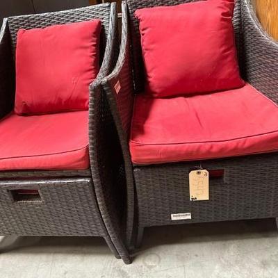 #5542 • 2 Lawn chairs & Footrests
