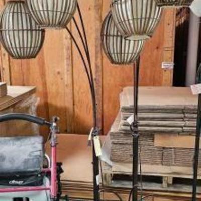 #4086 • 2) 7' Floor Lamps with Matching 34