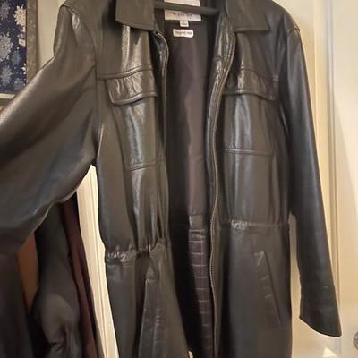 Leather 3/4 jacket 