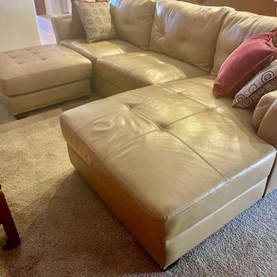 Beautiful butter leather sectional 