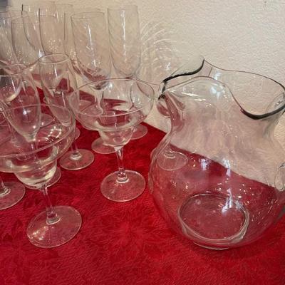 Margarita pitcher and glasses 