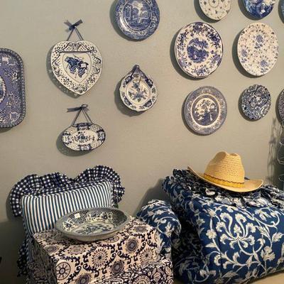Blue and White plate collection