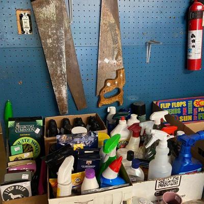 Garage Tools and cleaning supplies