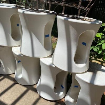 White Outdoor stools