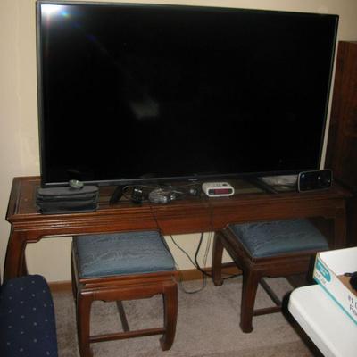 3 PC CONSOLE TABLE & BENCHES $  95.00