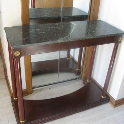 MARBLE TOP CONSOLE $ 75.00