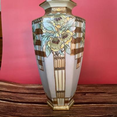1920s Art Deco style Japanese porcelain and cloisonné vases