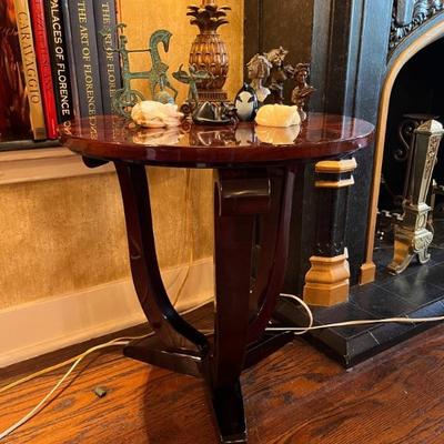 1930s and 40s French Art Deco tulip legged side tables and chairs