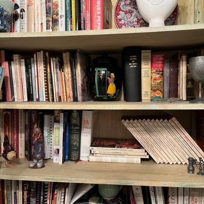 Lots of books—art books, design books, novels, biographies, cookbooks