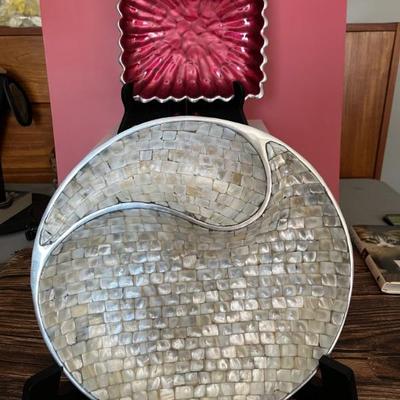 Lots of serving trays, dishes, ice buckets from Julia Knight