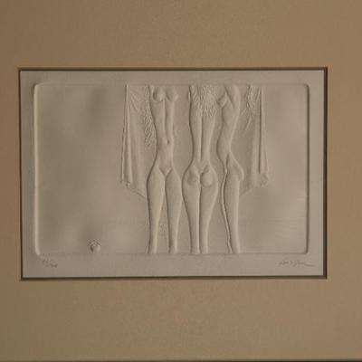 Gino Scarpa (1924-2022), The Judgement of Paris, paper embossing, signed